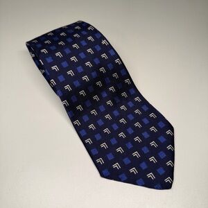 Vtg Polo Ralph Lauren PRL Tie 100% Silk Hand Made in USA Navy Blue 4x59”